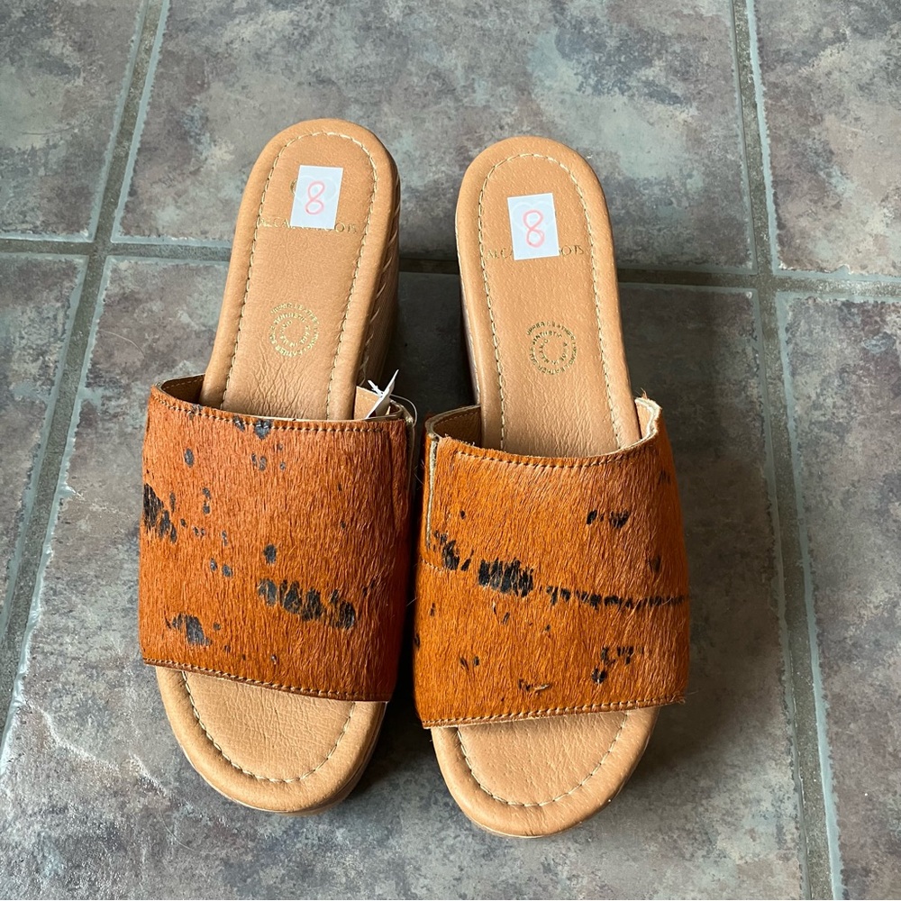 Cowhide Wedge Heels